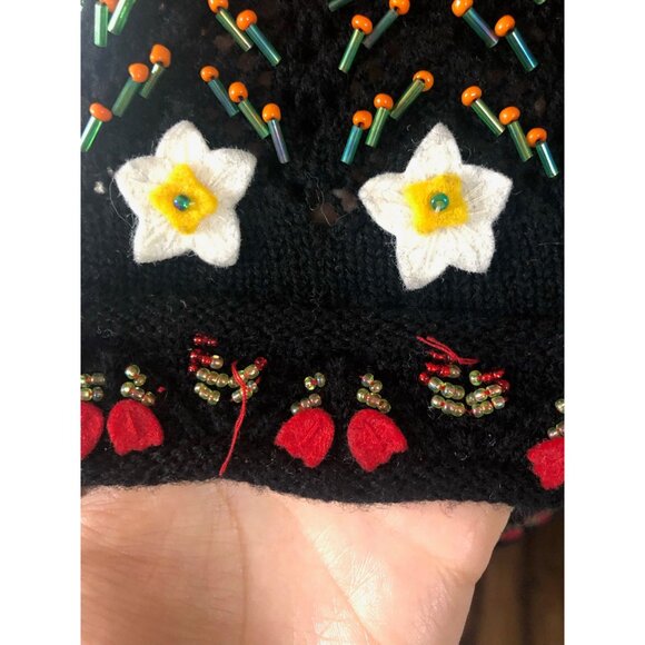 Y2K MOSCHINO CHEAP and CHIC Black Crochet Virgin Wool Short Sleeve & Maxi Skirt - Picture 10 of 10